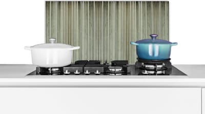 Spatscherm keuken 60x30 cm - Kookplaat achterwand Retro - Industrieel - Golfplaat - Patronen - Muurbeschermer - Spatwand fornuis - Hoogwaardig aluminium