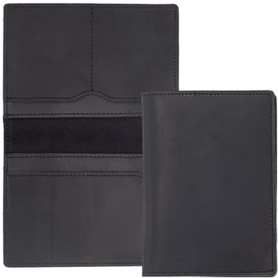 Allecto - Paspoorthouder - Lederen Document Organizer - Zwart