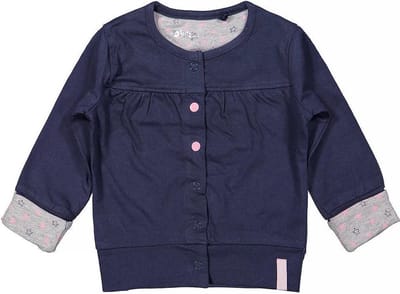 Dirkje Vest Sterren Meisjes Blauw/grijs Maat 62