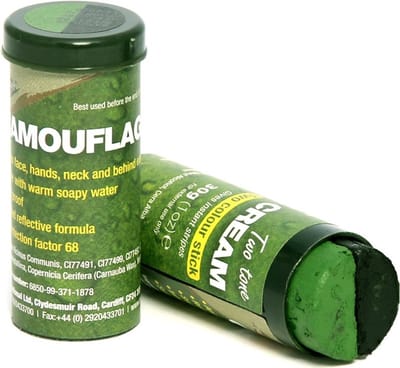 Camouflage schminkstift - groen/zwart - 30 gram - voor soldaat/militair - carnaval