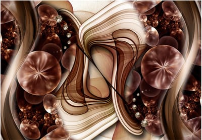 Fotobehangkoning - Behang - Vliesbehang - Fotobehang - Cabinet of Curiosities - Abstract - Luxe - Kunst - 300 x 210 cm