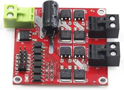 Motor Driver Module - Dubbele H-brug - Robotica Automatisering - Optische Isolatie - 65-27V - Rood