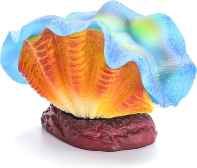 Nobleza Aquariumdecoratie - Fluorescerende Nepoester - Aquarium Ornament - Blauw, Bruin en Geel