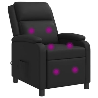 vidaXL - Massage - Relaxstoel - Zwart - Kunstleer