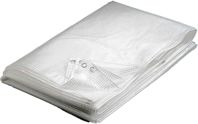 Transparant Grondzeil/Afdekzeil 3x4m Robuust 160 g/m² met Metalen Oogjes