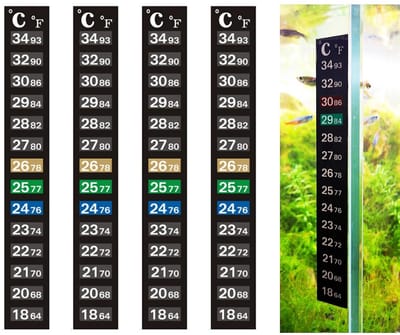 4-delige Temperatuursticker voor Aquarium en Tank
