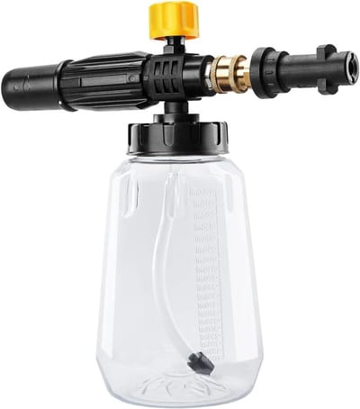 Schuimlans - Hogedrukreiniger accessoire - Auto reinigen - Verstelbaar mondstuk - 1 liter fles - Zwart
