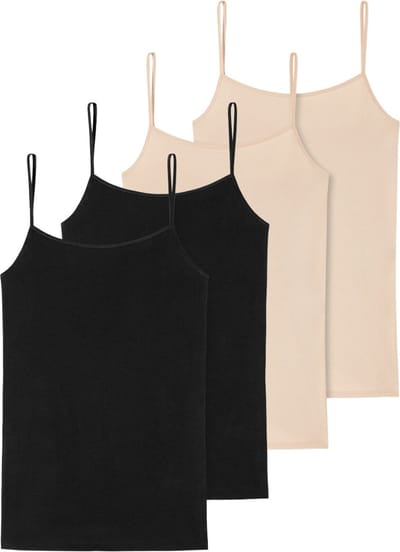 Schiesser Dames spaghettitop 4 pack 95/5 cotton