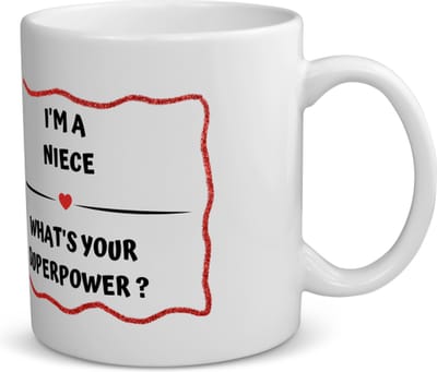 Akyol - i'm a niece what's your superpower? koffiemok - theemok - Nicht - super nicht - verjaardag - cadeautje voor nicht - nicht artikelen - kado - geschenk - 350 ML inhoud