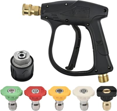 Hogedrukreiniger voor autoreiniging en terrasreiniging - Inclusief 5 watersproeiers en adapter - M22 14 mm slanginterface