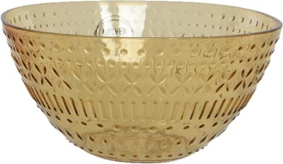 Decoris schaaltje/kommetje - geel - kunststof - D14 x H7 cm - campingservies