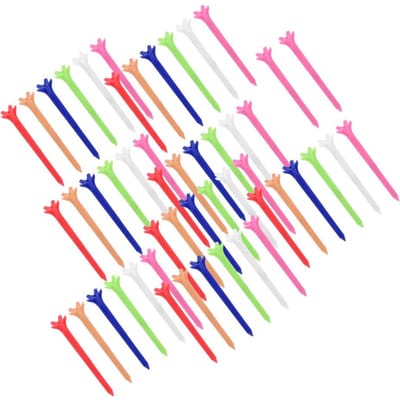 Tees de Golf en Plastique Durable 70mm Support de Balle de Golf Zéro Traînée avec Prise à Cinq Griffes pour l'Entraînement Sportif pink