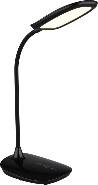 Tafellamp Tafellamp Leeslamp Touchdimmer Bureaulamp flexibel, zwart, 9W, 520lm warm wit-koud wit, LxH 28 x 40 cm