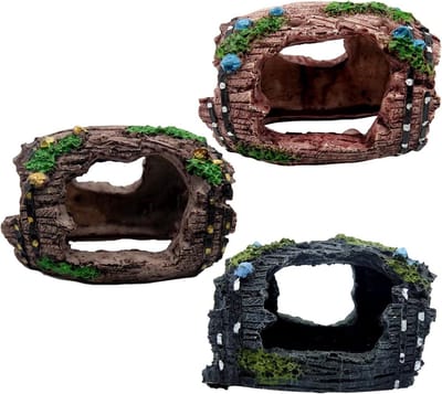 Solidchoice - Set van 3 Aquariumdecoraties voor Kleine Dieren en Planten