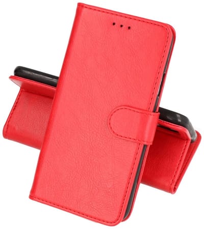 Hoesje Geschikt voor Samsung Galaxy A02s - Kaarthouder Book Case Telefoonhoesje - Rood