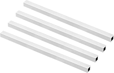 Vierkante Aluminium Buizen - 12mm x 12mm x 1mm - 300mm Lengte - Naadloze Rechte Pijp voor Machineframes, DIY Projecten en Constructies