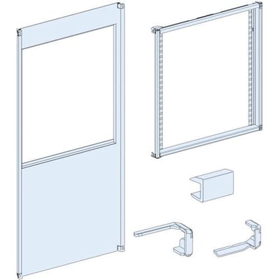 Schneider Electric LVS03735 PrismaSeT-P, frontplaat, 10x FuPacT ISFL160/4-5x ISFL250-630,185 mm verzamelrail, verticaal, breedte = 650 mm, hoogte = 24+12