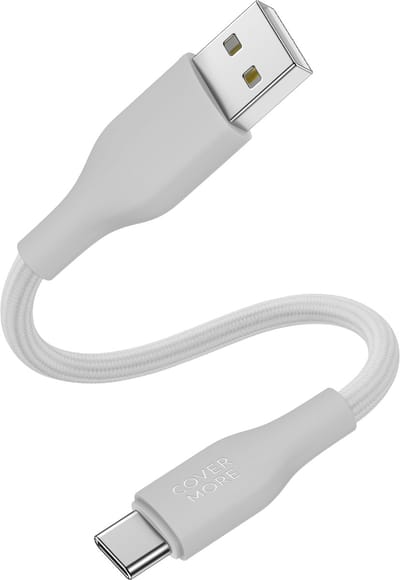 Usb naar usb C kabel - Oplaadkabel - Datakabel - Usb C kabeltje - Voor carplay in auto - Kort - 30 cm - Wit