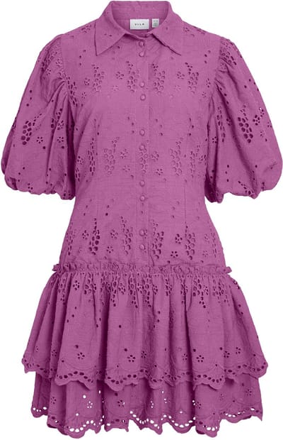 VILA - VISMILLA 2/4 SHORT DRESS/LN/1 - Dames - Mini jurken
