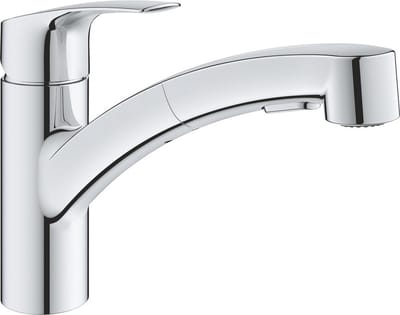 Grohe Eurosmart ohm wastafel met dubbele sproeier en lage uitloop