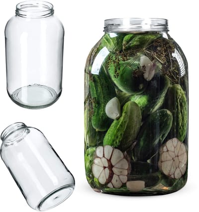 KADAX Inmaakpotten, 4 liter, diameter van 100 mm, inmaakpotten, inmaakpotten, ronde potten (1 stuk, zonder deksel)