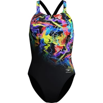Speedo Badpak Eco Endurance+ Placement Print Powerback Zwart/Geel