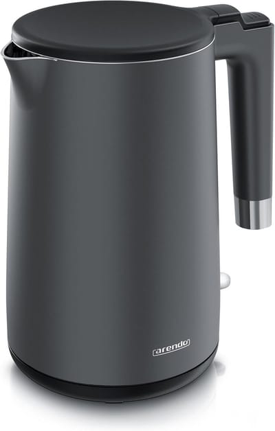 Waterkoker Roestvrij Staal 1,5 Liter 2200 Watt Dubbelwandig Design BPA-vrij Zwart