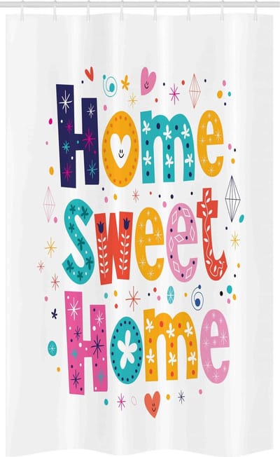 ABAKUHAUS Gezellig thuis – Douchegordijn Smal – Bloemig Multicolor – 120x180