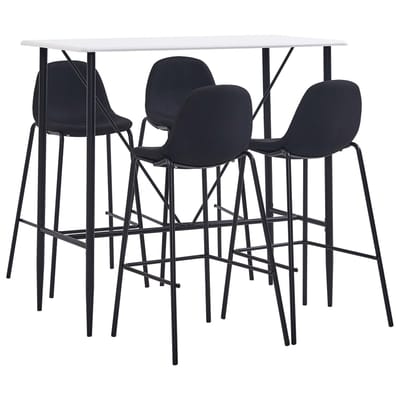 vidaXL - 5-delige - Barset - stof - zwart