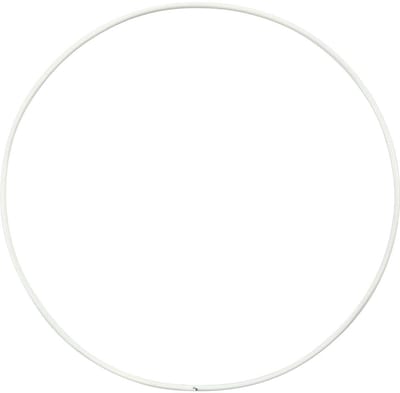 Metalen draadring, d 15 cm, dikte 2 mm, wit, 10 stuk/ 1 doos