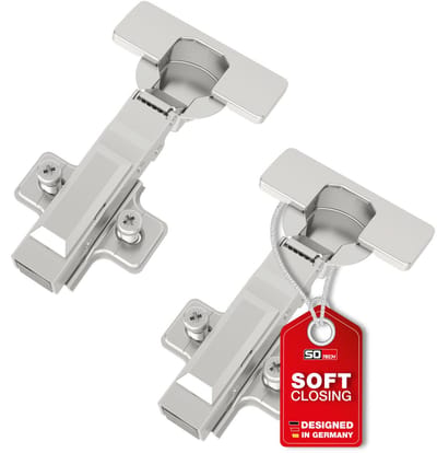 SOTECH-SMOOTH kopscharnier T45 met soft-close in standaardmaat deurscharnieren met demper met openingshoek van 105°, kop Ø 35 mm (2 stuks/hoekscharnier)