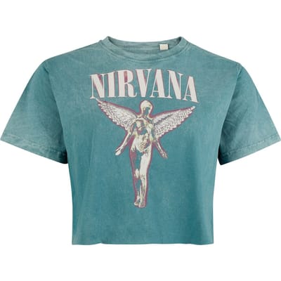 Nirvana T-shirt - Angel - L tot 3XL - voor Vrouwen - blauw