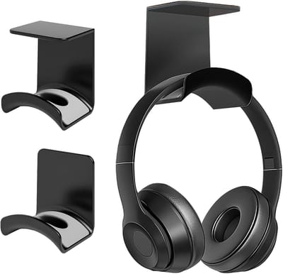 2 Pcs Headset Holder - Headphone Holder - Sterke Lijm - Universele Oordopjes Haak voor Gaming Hoofdtelefoons - Tafel en Muur - Zwart - Desk Organization