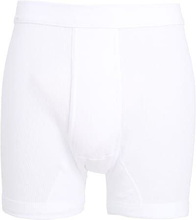 Gotzburg heren boxer lang doppelripp met gulp (1-pack) - wit