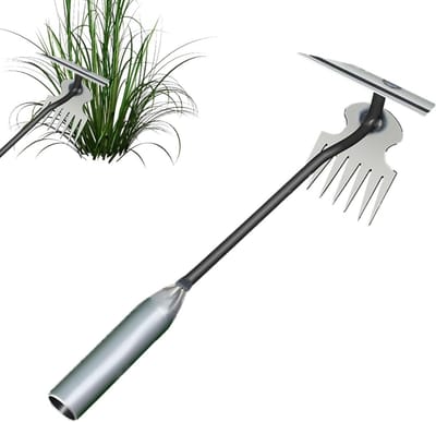 Onkruidverwijderaar 7-Tanden - Tuin Handwieder - Onkruid Verwijderen - Efficiënte Wortel Extractie - 16.5 x 8.4 cm - Metaal