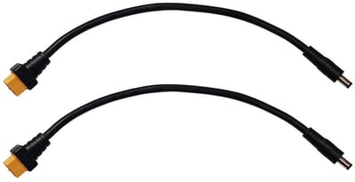 Allecto - XT60 adapter kabel - 2 packs XT60 female naar DC 5.5mm power kabel - Ideaal voor drones - Stabiele verbinding - Geschikt voor brillen