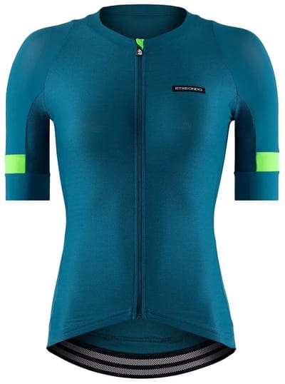 Etxeondo Mendia Korte Mouw Wielertrui Blauw M Vrouw