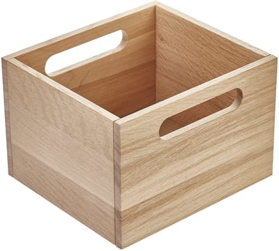 ORGA-BOX organisatiecontainer van gelakt eikenhout 200 x 225 x 150 mm voor apothekerskasten en laden Lade-inzetstuk Uittrekbaar inzetstuk Opbergsysteem van SOTECH