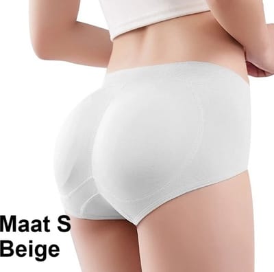Slip Met Vulling I Corrigerende Slip I Ondergoed Body Shaper I Billen Liften I Billen Lifter I Maat S I Beige