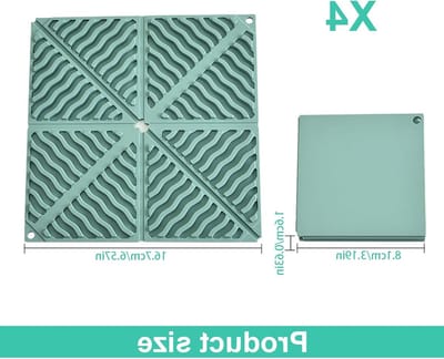 SnelShoppen - 4x Siliconen Onderzetters 6.5 Inch - Inklapbare Antislip Onderzetters voor Hete Potten en Borden - Ideaal voor Keuken, Tuin, Feest en Ca