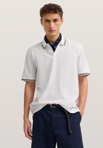 Bugatti Herren Polo Modern Fit van puur katoen