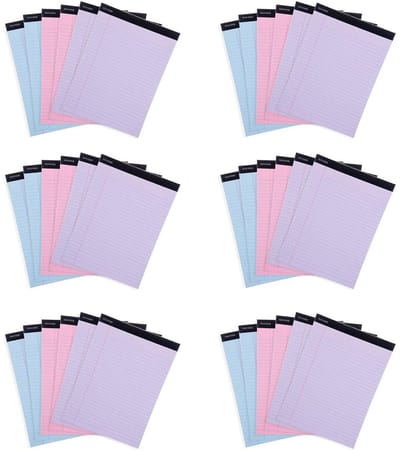 Assortiment Juridische Notitieblokken - 50 Vellen - Geperforeerd Schrijfblok voor School en Kantoor