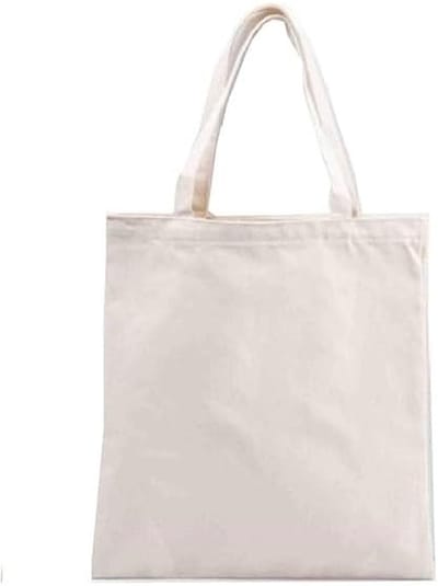 Set van 10 Grote en Sterke Canvas Shopper Tassen - Herbruikbare Katoenen Boodschappentassen 40x35 cm