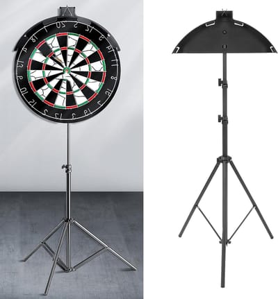 Dartbord standaard voor binnen en buiten, opvouwbare tripod voor gemakkelijk vervoer, stevige stalen constructie voor optimale stabiliteit en gebruiksgemak