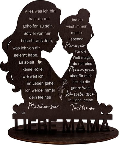 Houten bord - Tekst mama - Cadeau voor mama - Kado - Verjaardag - Moederdag cadeautje - Valentijn cadeautje vrouw - cadeautje voor haar - Moeder cadeau - Moederdag cadeau voor mama - Sinterklaas cadeautjes - Kerstcadeau - Bruin