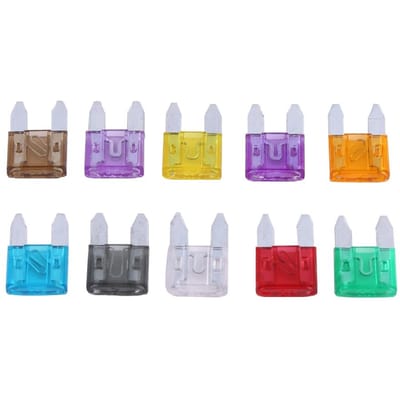 100 Stuks 2A 35A Assortiment Mini Steekzekering Set Kit Voor Auto Auto Vrachtwagen SUV white
