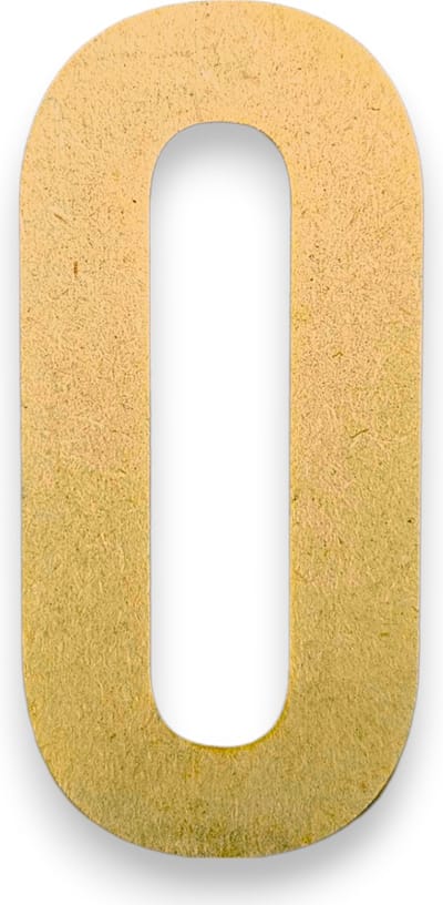 MGM Trading - Letter o - Letters en Cijfers van MDF - 10 cm hoog - 9MM Dik - Beige - Laser gesneden - Per Stuk