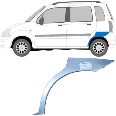 Reparatiepaneel achterspatbord voor Opel Agila 2001-2008 / Links