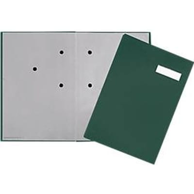 PAGNA vloeiboek, 20 waaiers, karton/linnen stoffering, groen