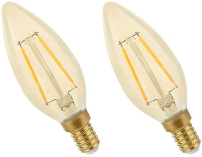 Spectrum LED Lamp E14 2W 230V - 260 Lumen - 2400K Warm wit - Gezellig licht - Energiezuinig - 2 stuks